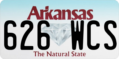 AR license plate 626WCS