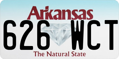 AR license plate 626WCT