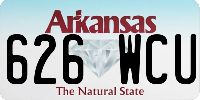 AR license plate 626WCU