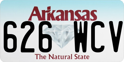 AR license plate 626WCV