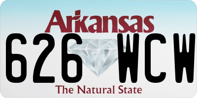 AR license plate 626WCW