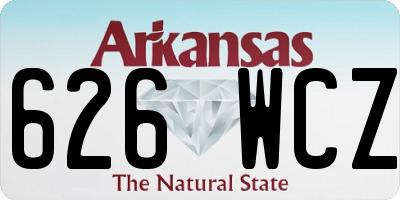 AR license plate 626WCZ