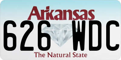 AR license plate 626WDC