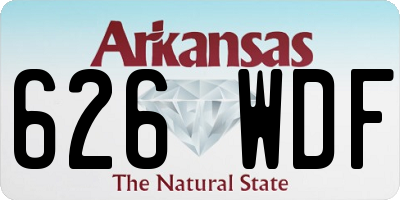AR license plate 626WDF