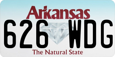 AR license plate 626WDG