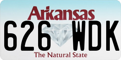 AR license plate 626WDK
