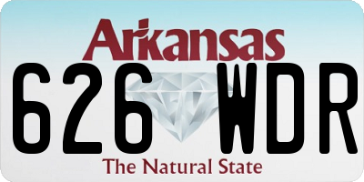 AR license plate 626WDR