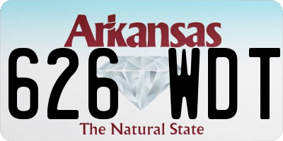 AR license plate 626WDT