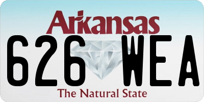 AR license plate 626WEA