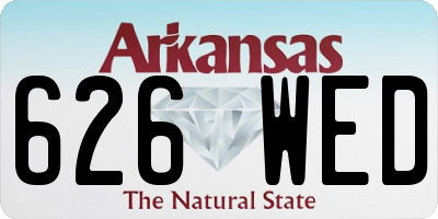 AR license plate 626WED