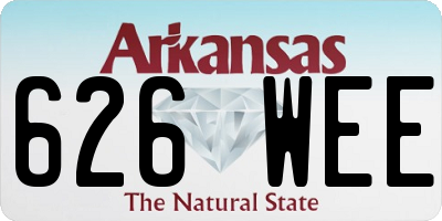 AR license plate 626WEE