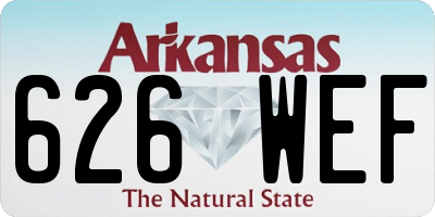 AR license plate 626WEF