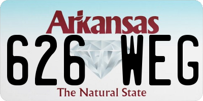 AR license plate 626WEG