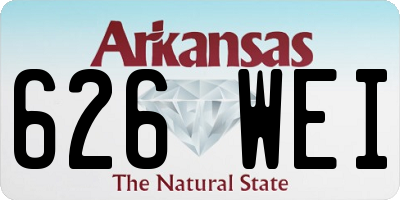 AR license plate 626WEI