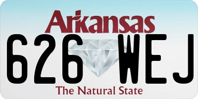 AR license plate 626WEJ