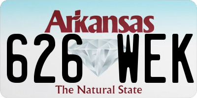 AR license plate 626WEK