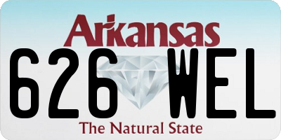 AR license plate 626WEL