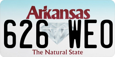 AR license plate 626WEO