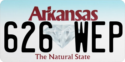AR license plate 626WEP