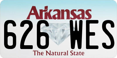 AR license plate 626WES