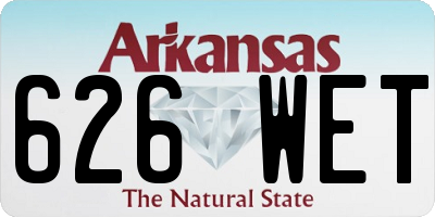 AR license plate 626WET