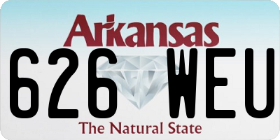 AR license plate 626WEU