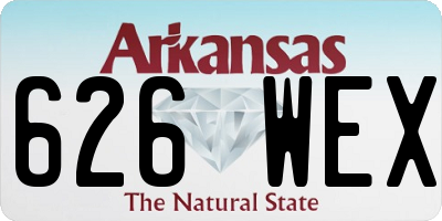 AR license plate 626WEX