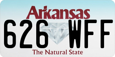 AR license plate 626WFF
