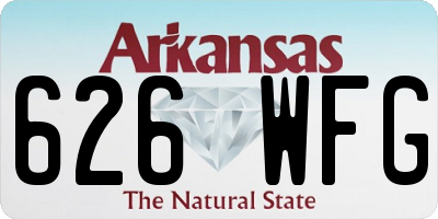 AR license plate 626WFG