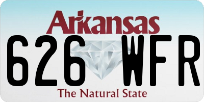 AR license plate 626WFR