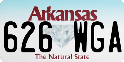 AR license plate 626WGA