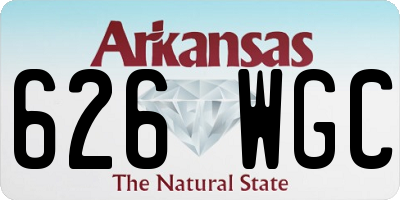 AR license plate 626WGC