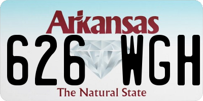 AR license plate 626WGH