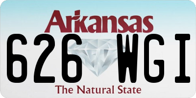AR license plate 626WGI