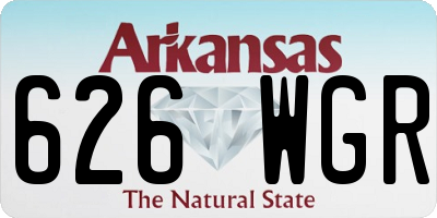 AR license plate 626WGR