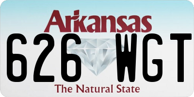AR license plate 626WGT