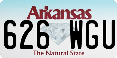 AR license plate 626WGU