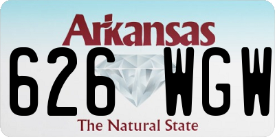 AR license plate 626WGW