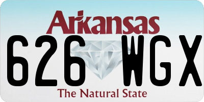 AR license plate 626WGX