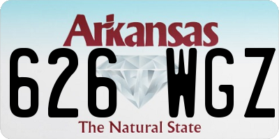 AR license plate 626WGZ