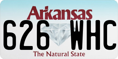 AR license plate 626WHC