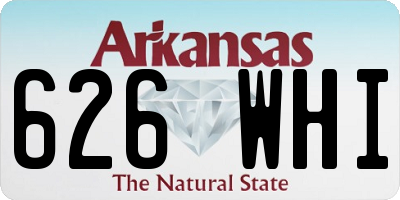 AR license plate 626WHI