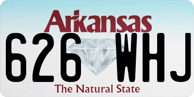 AR license plate 626WHJ