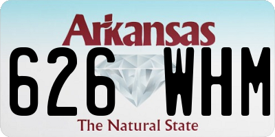 AR license plate 626WHM