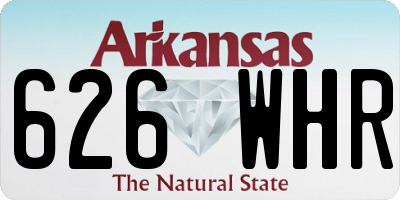 AR license plate 626WHR