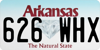 AR license plate 626WHX
