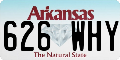 AR license plate 626WHY
