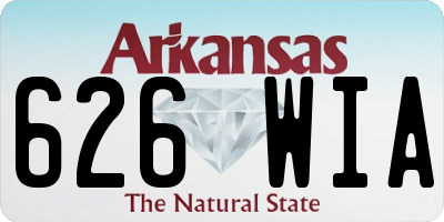 AR license plate 626WIA