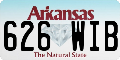 AR license plate 626WIB