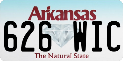 AR license plate 626WIC